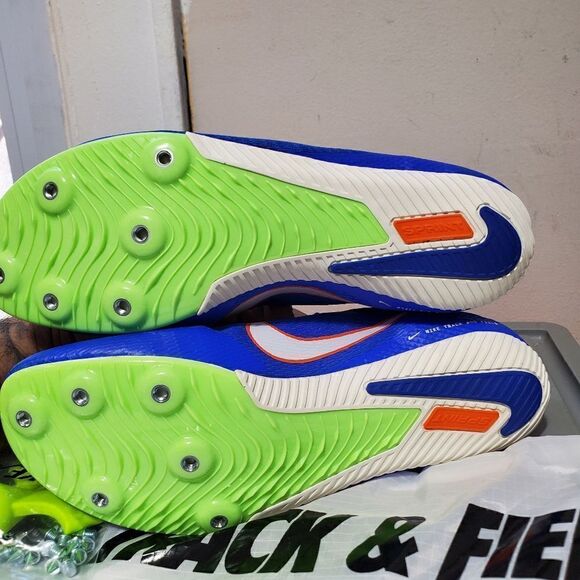 Nike Zoom Rival Sprinter Track Spikes Mens Sz 10 Racer Blue/Orange DC8753-401 - Picture 8 of 10